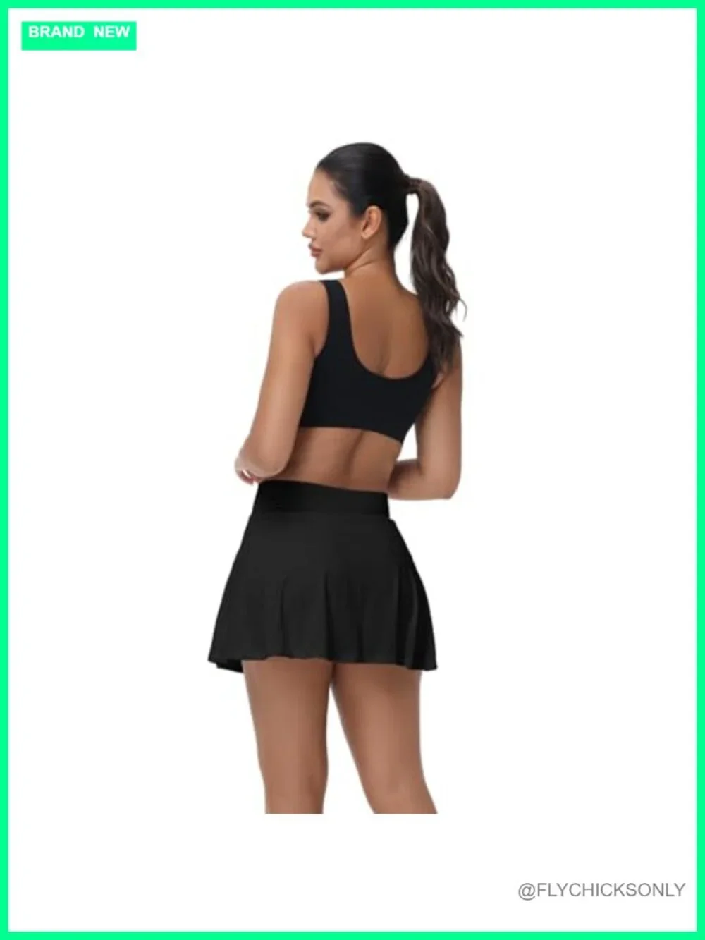 2 Pack Womens Tennis Golf Skirts with Pockets Crossover High Waisted Pleated